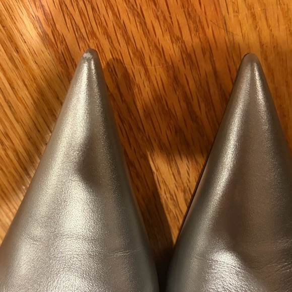 BALENCIAGA Metallic Nappa Square Knife 80mm Pumps - Picture 12 of 13